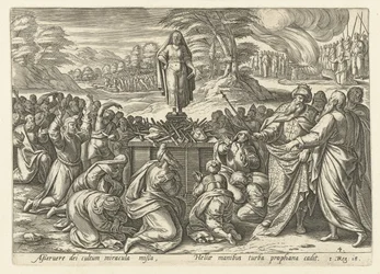 Elia wetteifert mit den Propheten des Baal