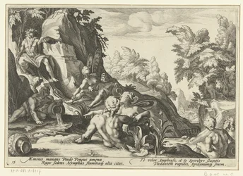 Peneus von anderen Flussgöttern besucht