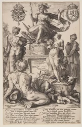 Allegorie von Rom, Titelblatt aus Die Römischen Helden