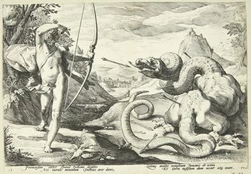 Apollon tötet Python