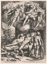 Mars und Venus von Vulkan überrascht