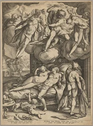 Mars und Venus von Vulkan überrascht