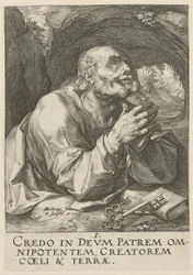 Petrus, Blatt 1 der Folge „Christus, die zwölf Apostel und Paulus“