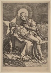 Pietà (die trauernde Jungfrau mit dem toten Christus auf ihrem Schoß)