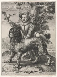 Porträt von Frederick de Vries und seinem Hund