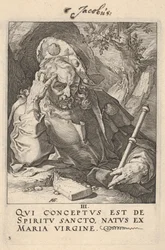 St. Jakobus der Ältere, aus "Christus, die Apostel und St. Paulus mit dem Glaubensbekenntnis"
