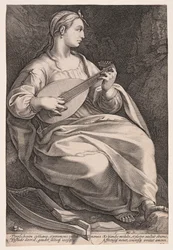 Terpsichore, die Muse des Tanzes, aus Die neun Musen