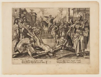 Das Martyrium des Heiligen Petrus, aus Das Martyrium Christi und der Apostel