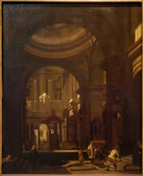 Interieur einer katholischen Kuppelkirche