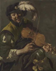 Ein Jugendlicher spielt Geige