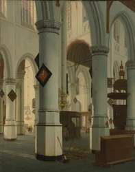 Innenraum der Oude Kerk, Delft, 1660