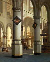 Ansicht der Oude Kerk in Delft