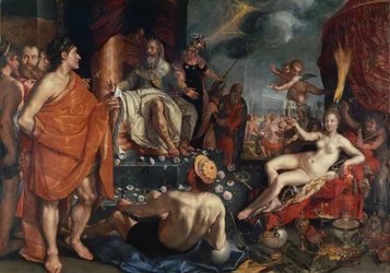 Hermes führt Pandora König Epimetheus zu, 1611
