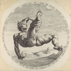 Ikarus, aus Die vier Schandevollen, 1588