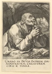 St. Peter, aus Christus, die Apostel und St. Paul mit dem Glaubensbekenntnis, 1589
