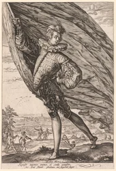 Der Fahnenträger, nach links gewandt, 1587