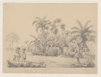 Straßenszene außerhalb von Paramaribo