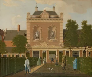 Der Garten und das Kutschenhaus der Keizersgracht 524 in Amsterdam