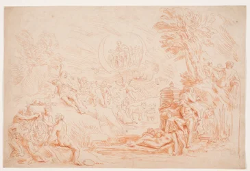 Landschaft mit allegorischen Figuren