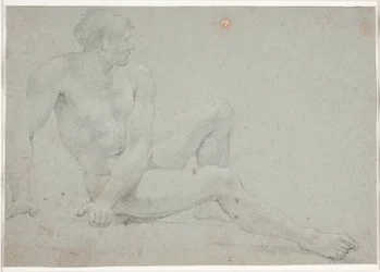 Männliches Modellstudium, sitzend