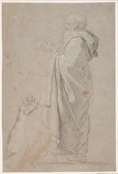 Stehender Mönch. Studie eines Arms