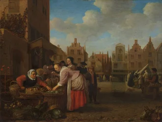 Ansicht des Großen Marktes in Rotterdam