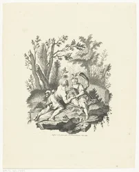 Hirte und Hirtin mit Vogel und Vogelhaus
