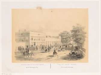 Ansicht der Großen Königlichen Bazar in Den Haag