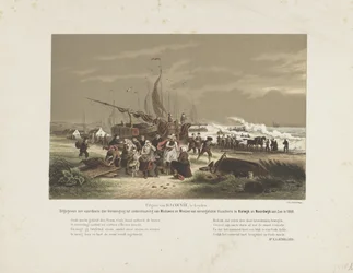 Strandansicht mit trauernden Fischerfrauen, 1868