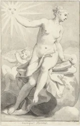 Sitzende allegorische Frauenfigur