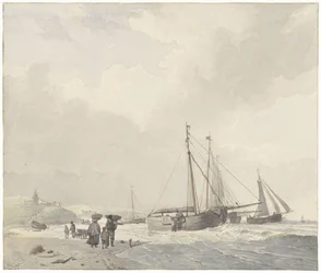 Ansicht des Strandes bei Scheveningen