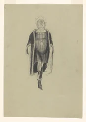Figur mit Nase in der Luft