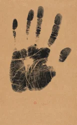Die linke Hand des Künstlers