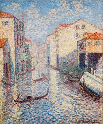 Ein Kanal in Venedig