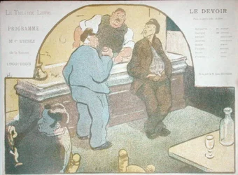 Programm für die Saison 1892-3 am Théâtre Libre, Paris für das Stück 
