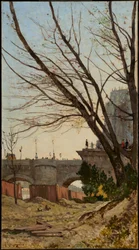 Blick vom Seineufer auf den Pont Neuf und die Westspitze der Île de la Cité