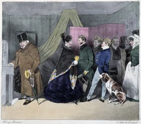 Indiskretion - in "Pariser Skizzen" von Henri Monnier, ed. Delpech, Paris