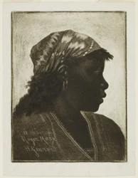 Kopf einer Schwarzen Frau, um 1888