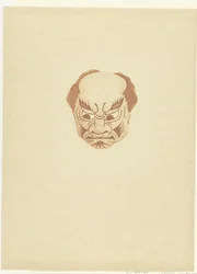 Maske mit Gesicht eines Mannes