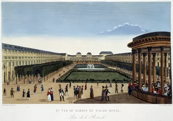 Jardin du Palais-Royal, ca. 1820 - in "Vues de Paris" von Courvoisier