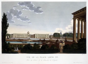 Ansicht des Place Louis XV - Paris von Courvoisier