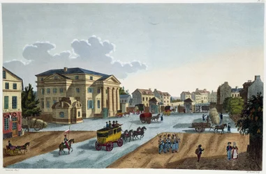 Ansicht der Barrière St Denis - in „View of Paris, circa 1810: the Barriers of Paris“ von Courvoisier