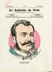 Ballot 2. Serie, Satirisch in Farben: Delafosse - Illustration von Henri Demare (1846-1888)