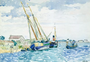 Meereslandschaft (Boote in der Nähe von Venedig), 1903