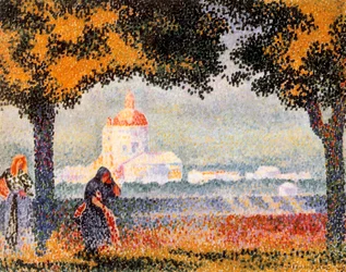 Die Kirche Santa Maria degli Angeli bei Assisi, 1909