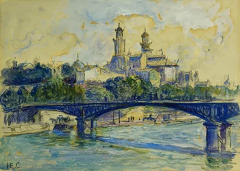 Die Seine vor dem Trocadéro