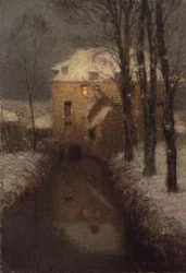 Ein Haus im Winter