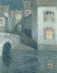 Häuser am Fluss, Chartres, 1929