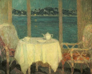Die Terrasse vor der Bucht von St. Tropez