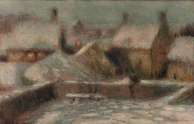 Schneeszene am Abend, ca. 1901